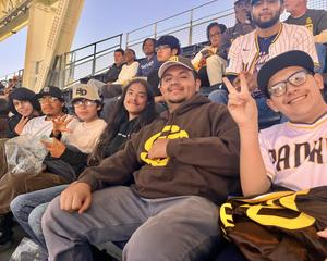 High school students sit in stands at Petco Park