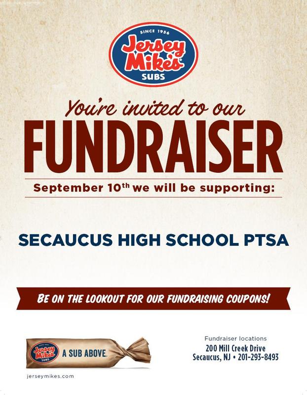 PTSA Jersey Mike's Fundraiser Secaucus High School