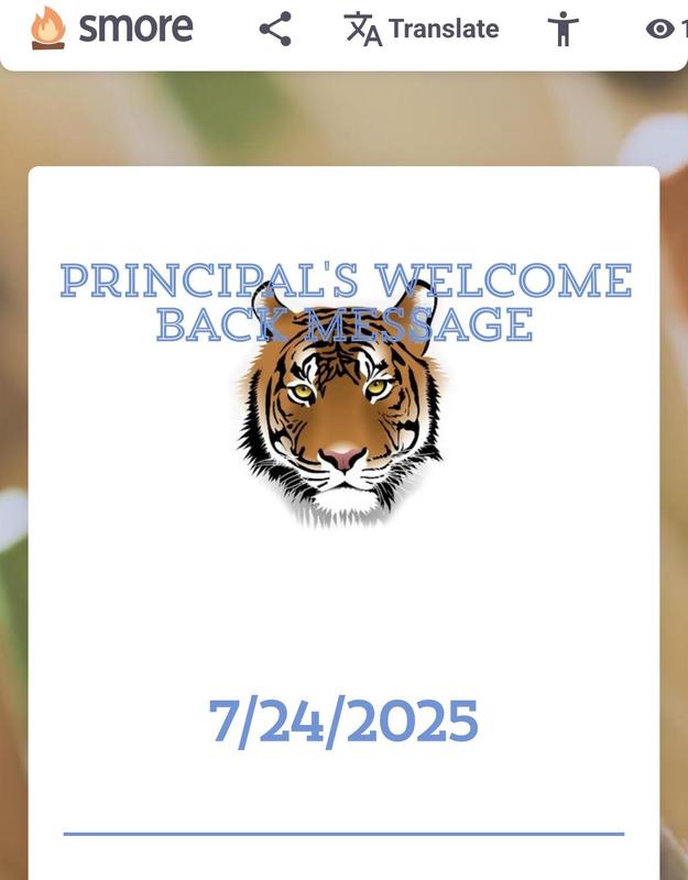 Principal's Welcome Back Message! Featured Photo