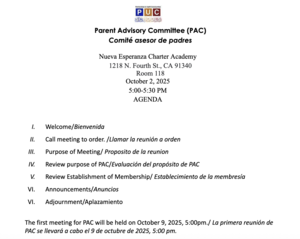 PAC Agenda