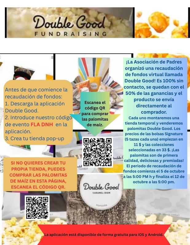 Description of flyer popcorn sale in spanish