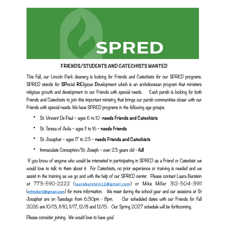 SPREAD: Friends/Students & Catechists Wanted Featured Photo