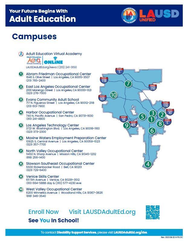 YOUR FUTURE BEGINS WITH ADULT EDUCATION! East Los Angeles