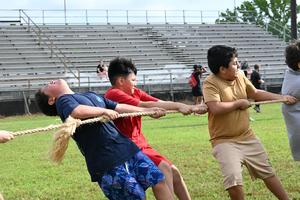 Field day kids having fun.