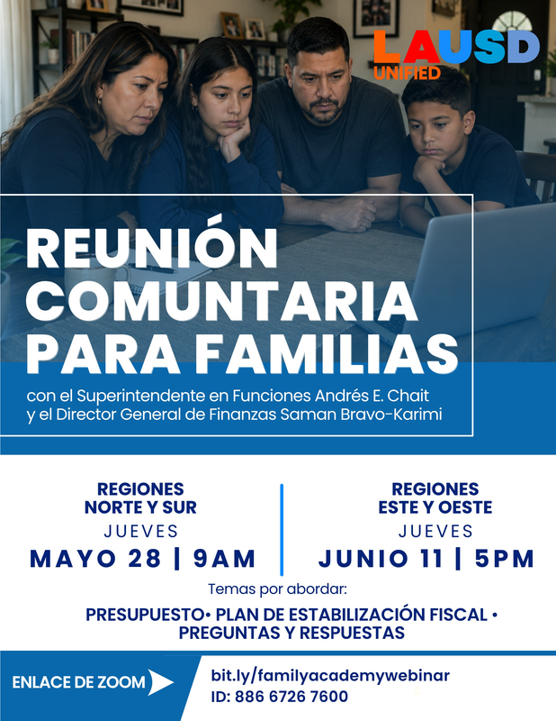 Community Briefing Flyer Spanish