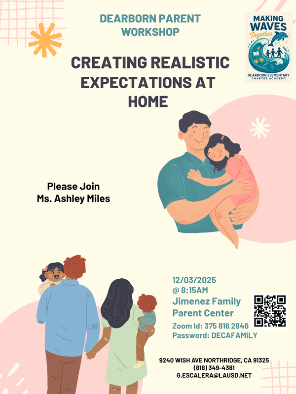 Parent Workshop December 03 @ 8:15AM