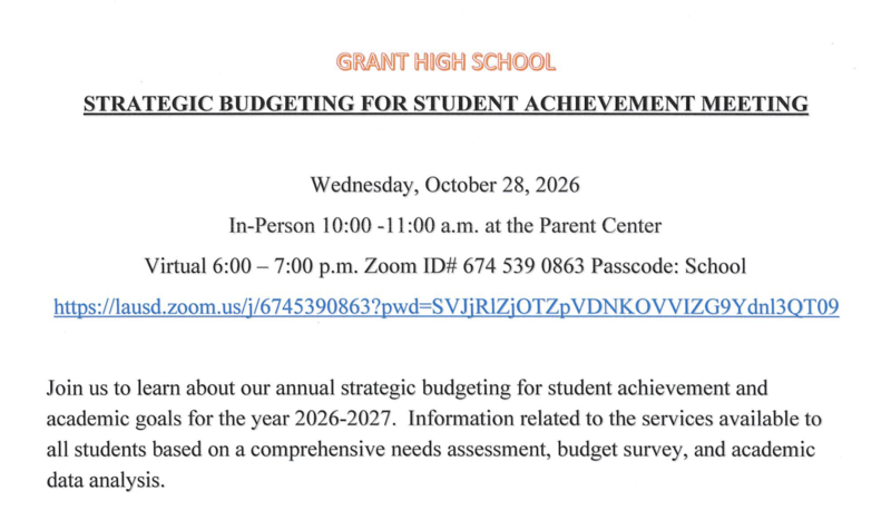 Strategic Budgeting for Student Achievement Meeting Featured Photo
