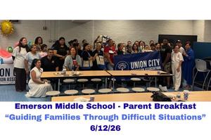 Parent Breakfast at the Emerson Middle School