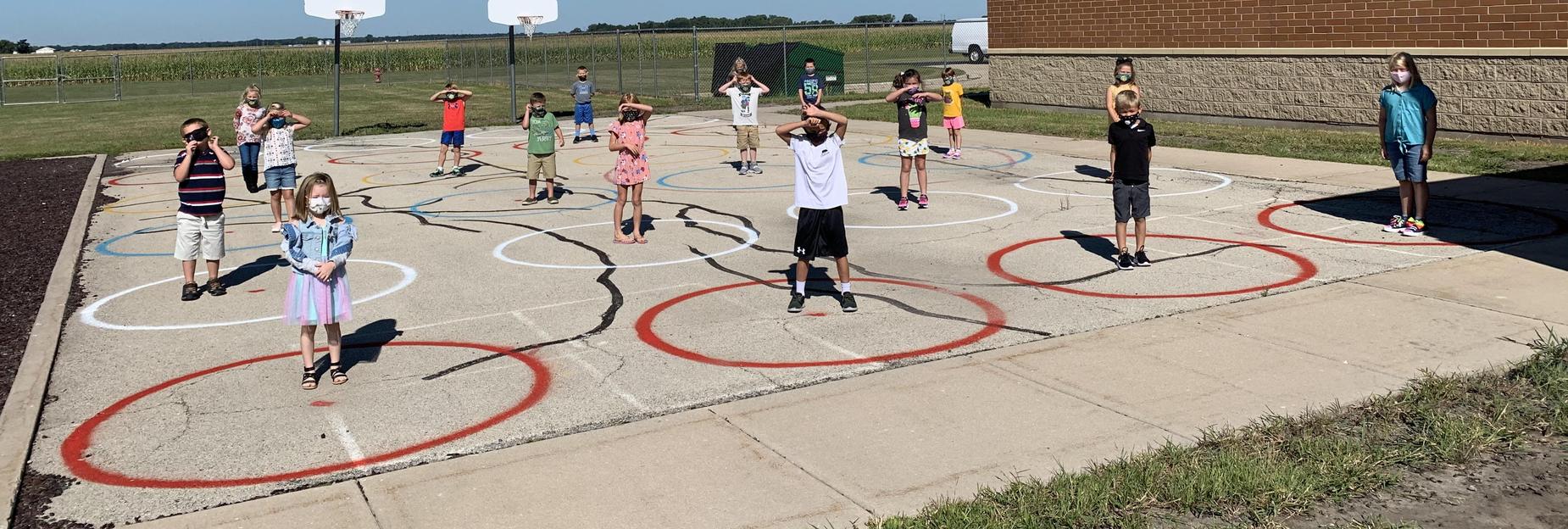 Social distancing on the playground