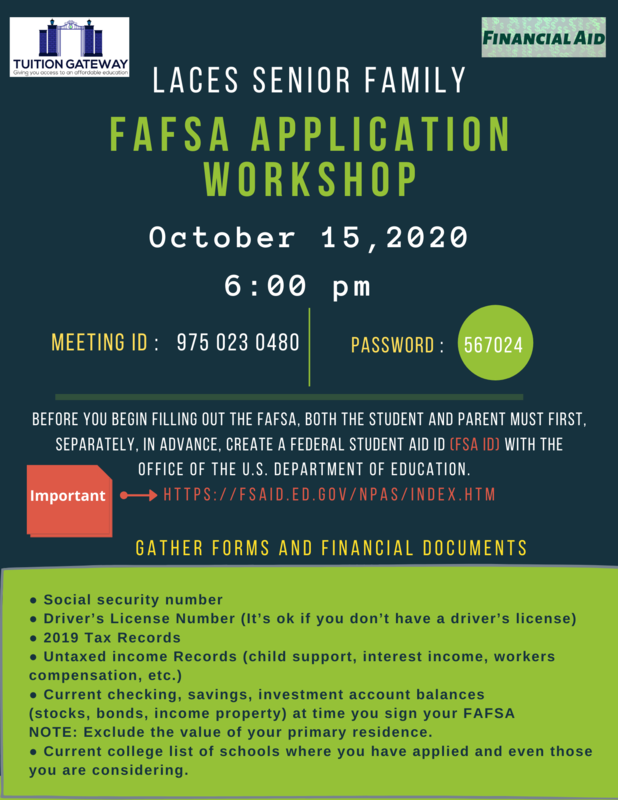 FAFSA Application Workshop Oct. 15th | 6PM Featured Photo
