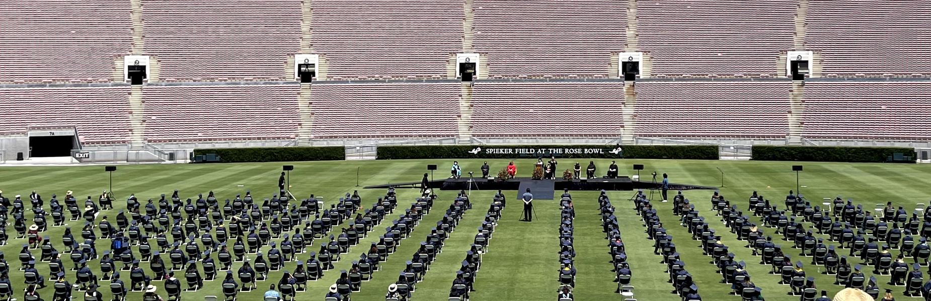 Graduation at the Rose Bowl - May 27, 2021 (courtesy of A. Chang)