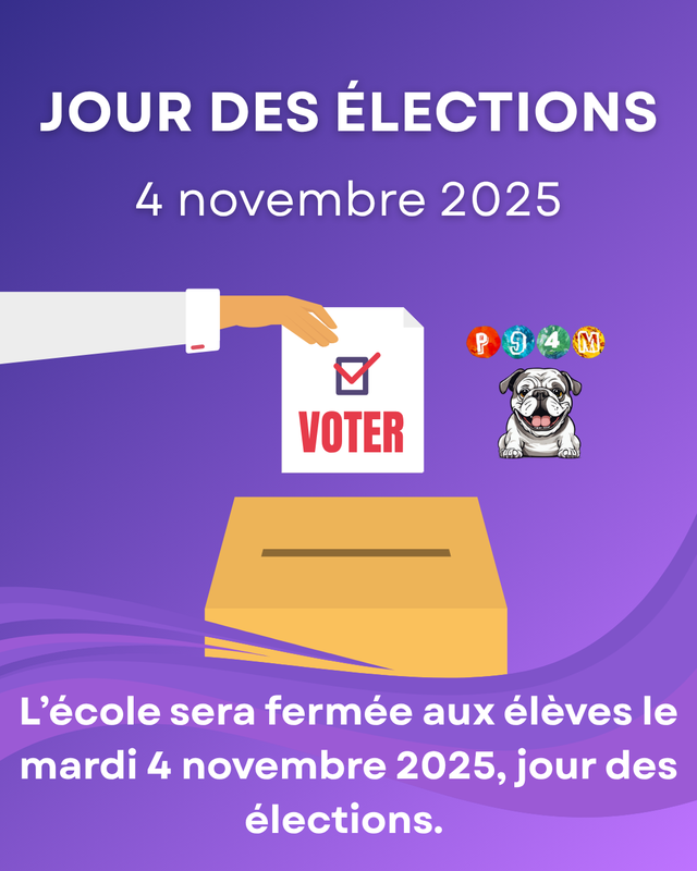 French- Purple voting box