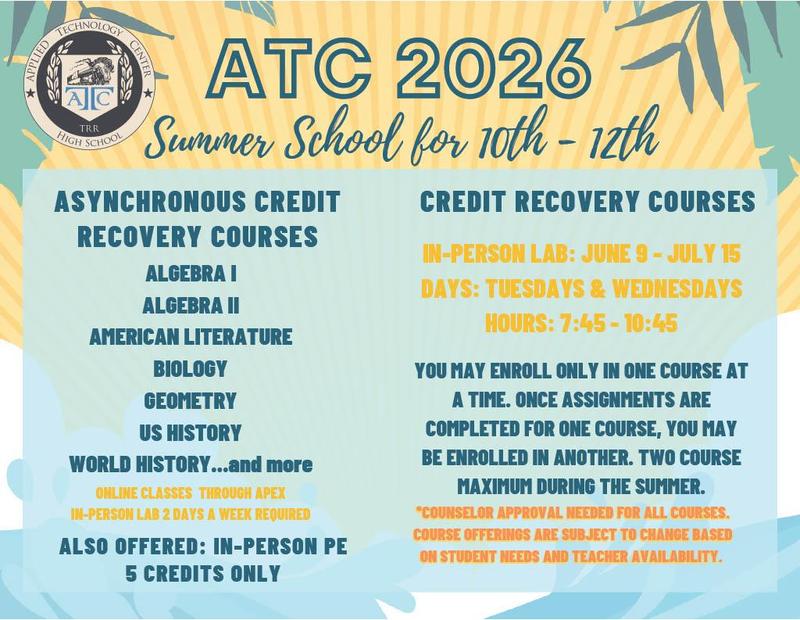 2026 Summer School Flyer