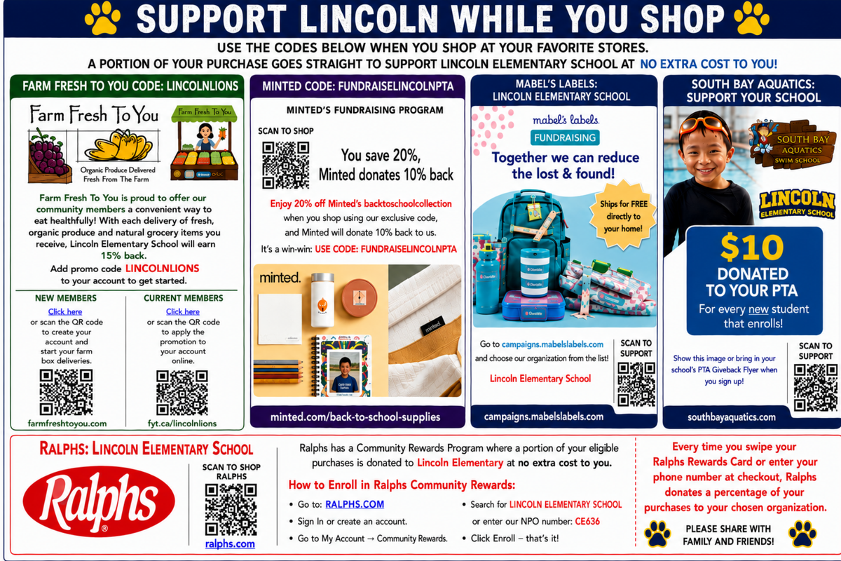 AYL Shop and Support Fundraisers