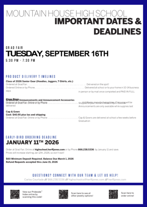 MHHS Class of 2026 Important Dates & Deadlines