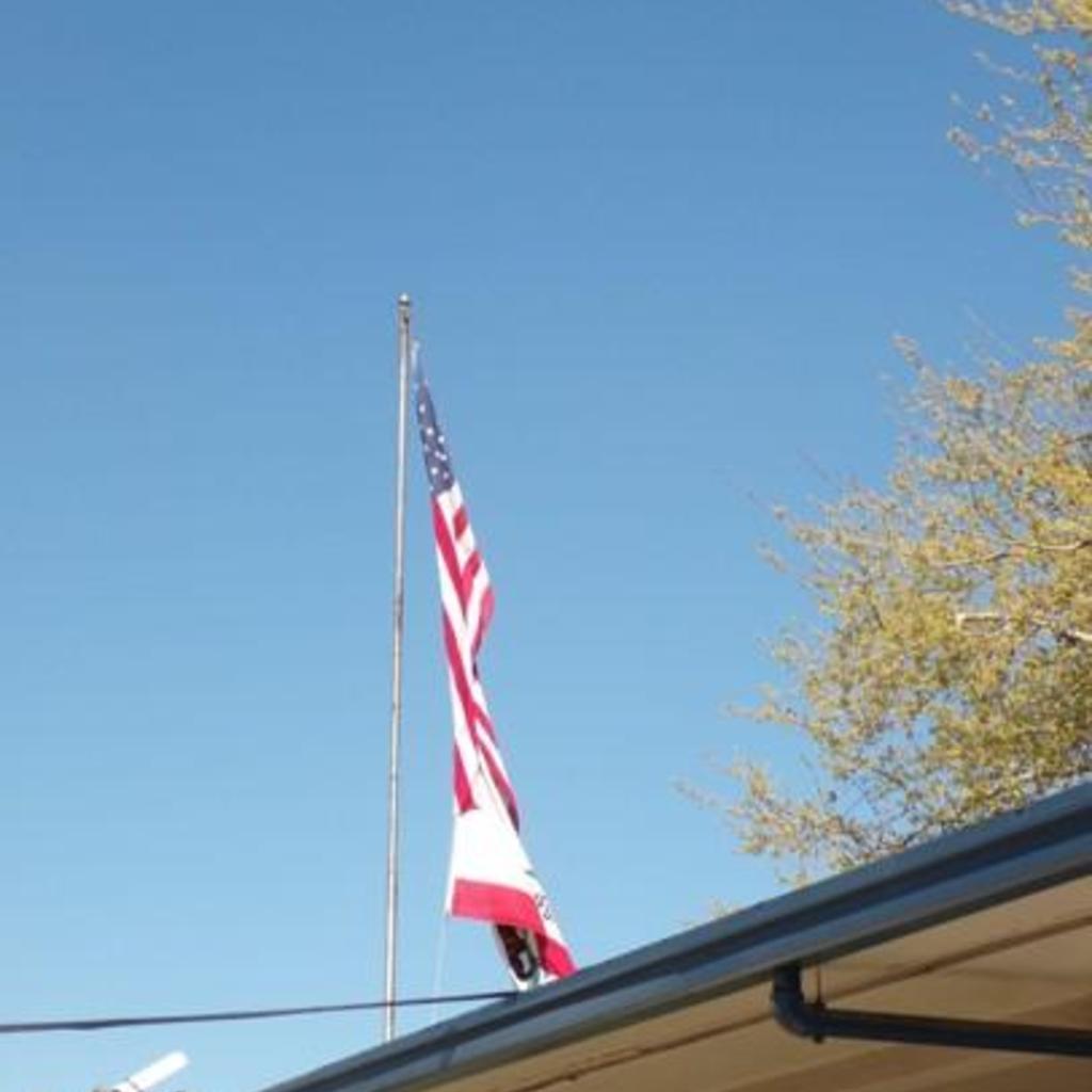 Waving American flag