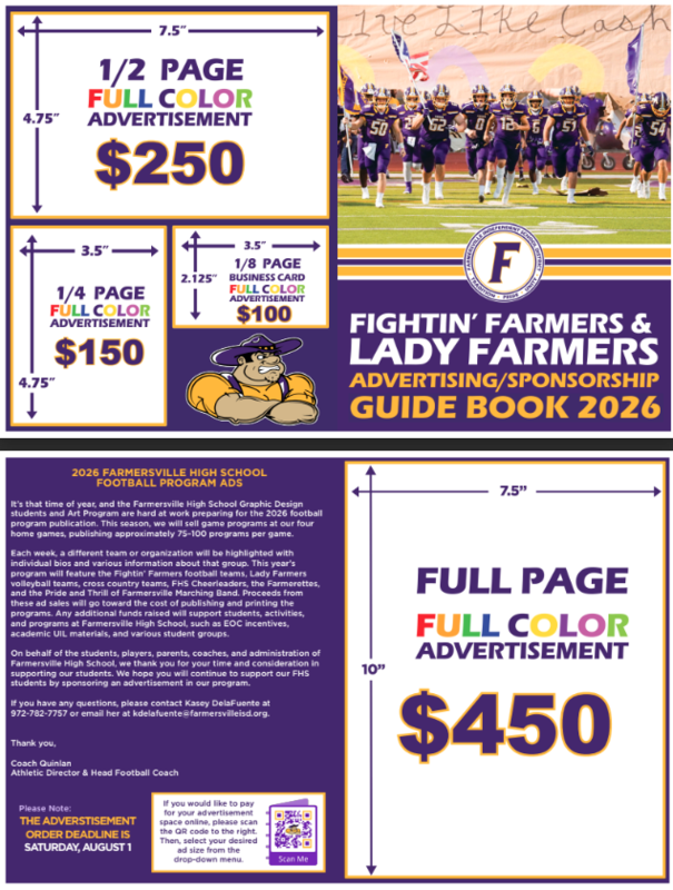 Purchase Your Gameday Program Ad Today! Featured Photo
