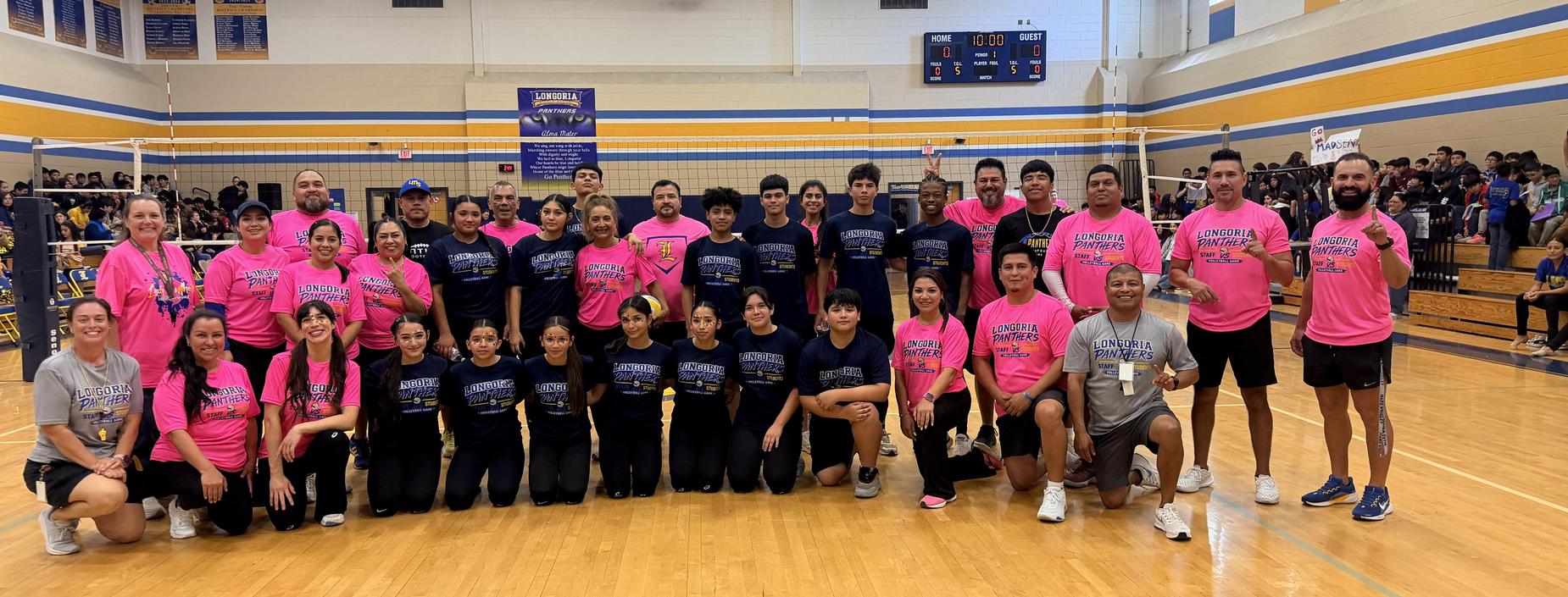 staff vs student volleyball game
