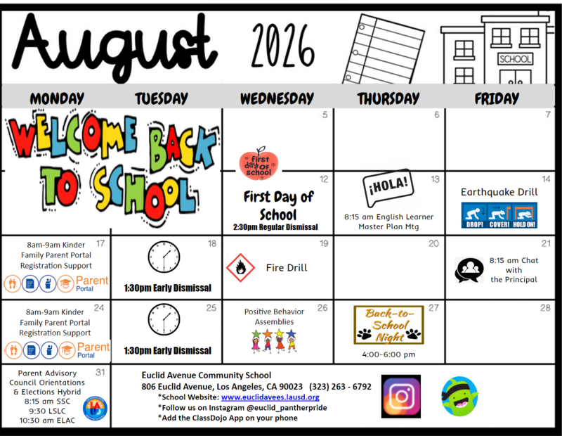 August Calendar