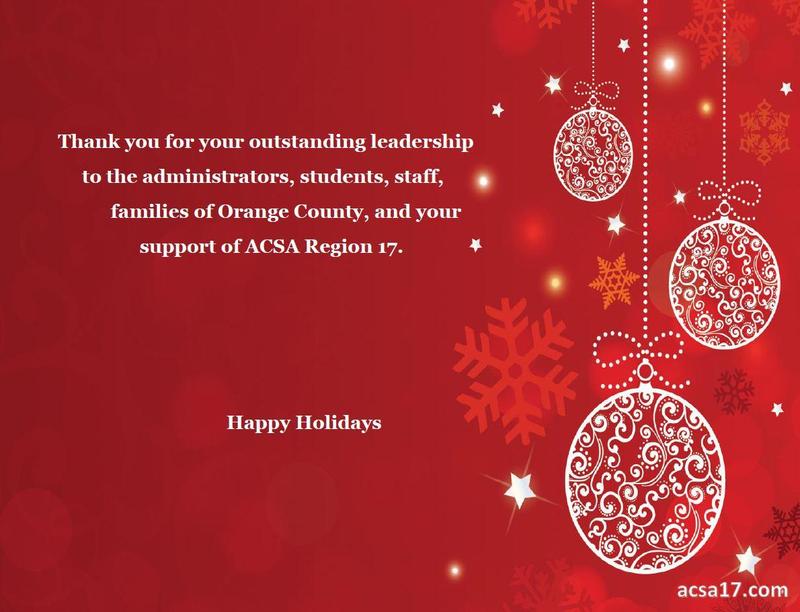 Happy Holidays from ACSA Region 17 Featured Photo