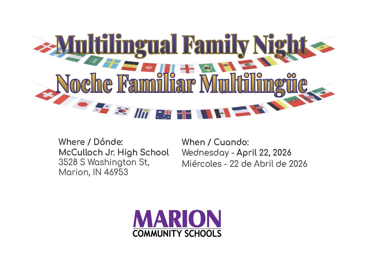 promo graphic - Multilingual Family Night, April 2026