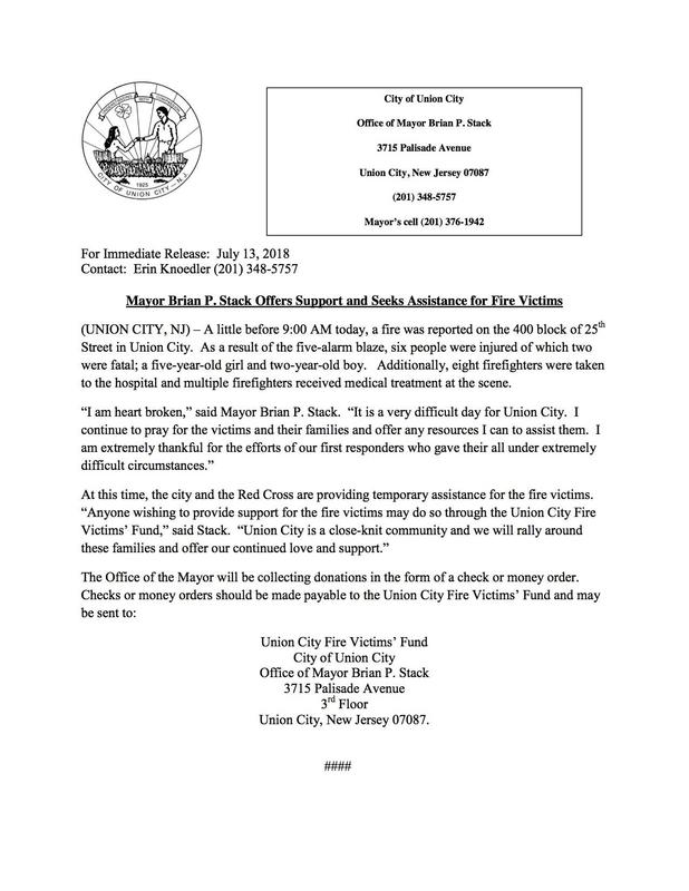 Fire Victims Relief Letter
