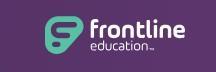 Frontline logo on a purple background