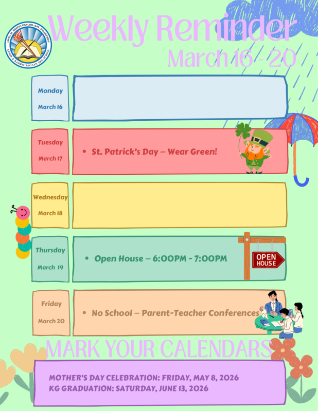 Weekly Reminder Featured Photo