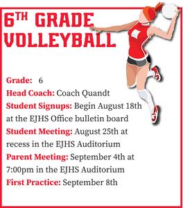 6th Grade Volleyball