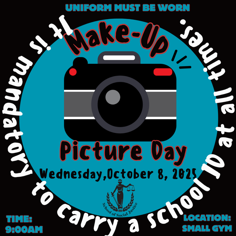 Make Up Picture Day This Wednesday!/ ¡Este miercoles se tomaran fotos para la identificación escolar a los estudiantes que no se han tomado fotos!