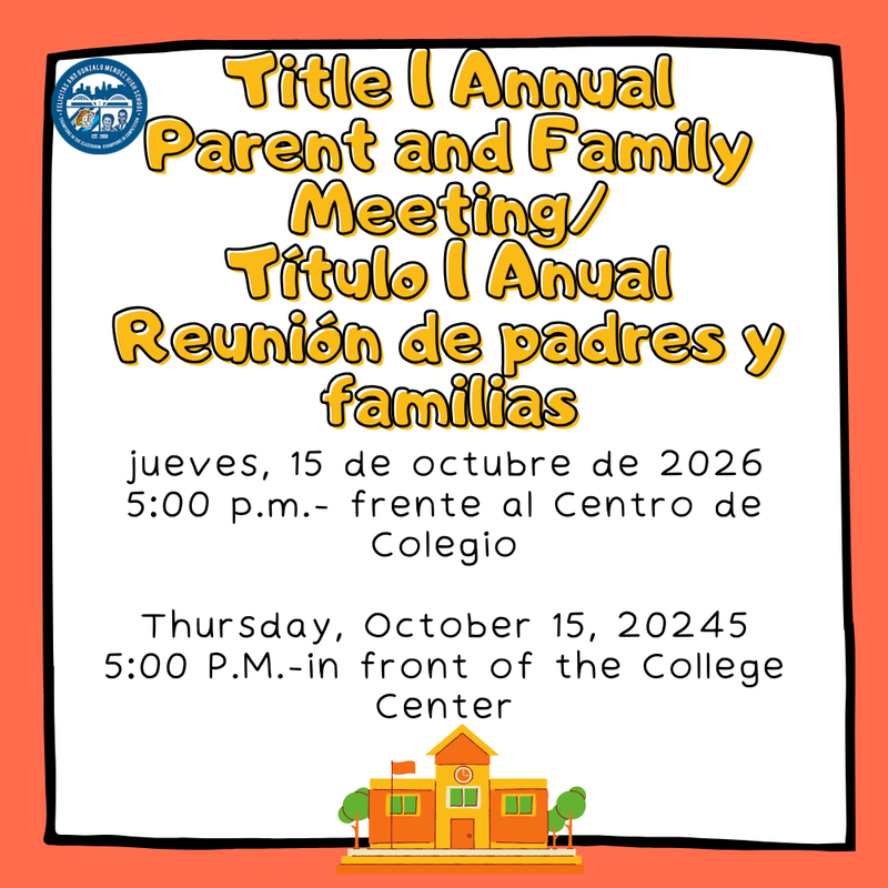 Title 1 meeting flyer