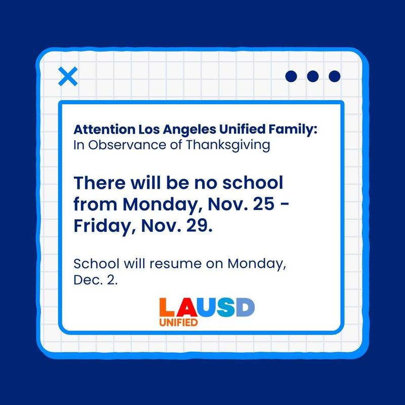 School closure dates.