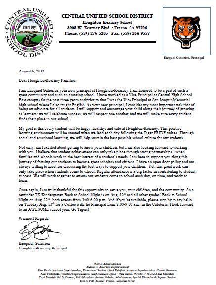 Picture welcome letter