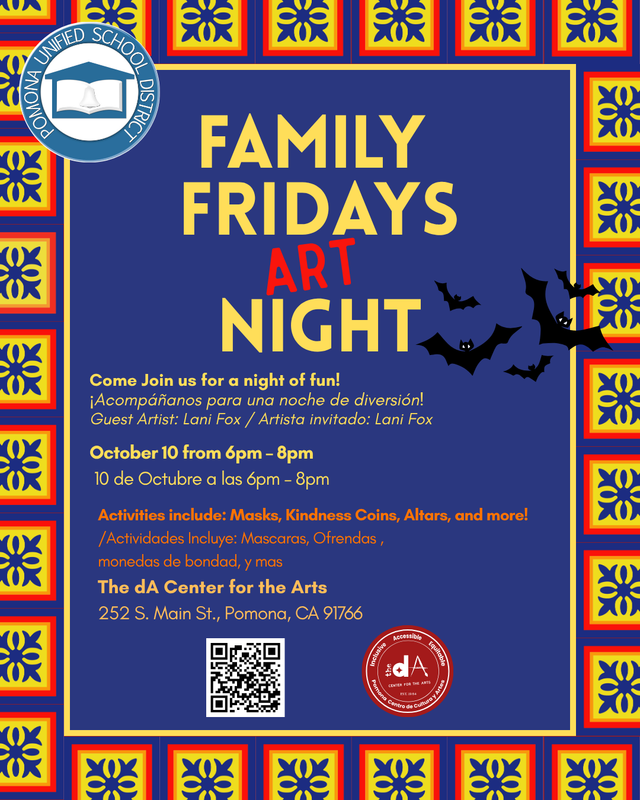 Family Friday art night at the dA Center for the Arts 10.10.25