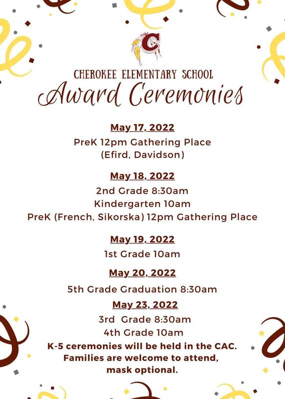 flyer for CES Award Ceremonies