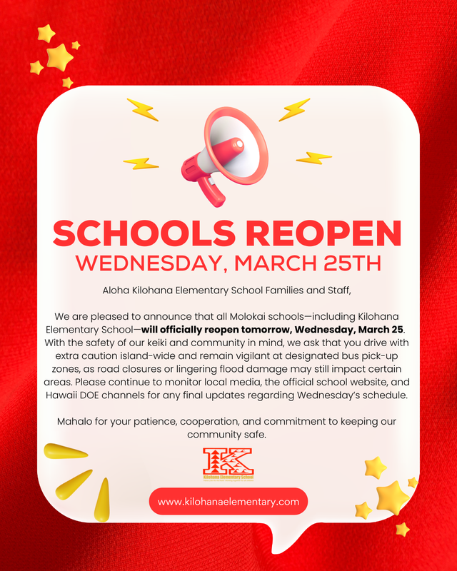 School Reopen 3/25