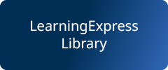 Button for LearningExpress Library with white text on a blue gradient background.