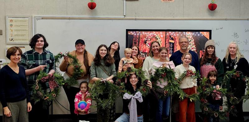 wreath making photos