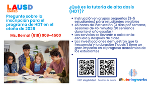 Tutoría intensiva después de clases, tres días a la semana.