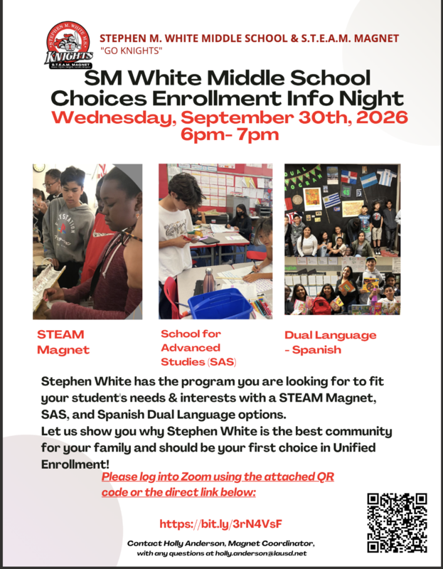 Stephen White School info night