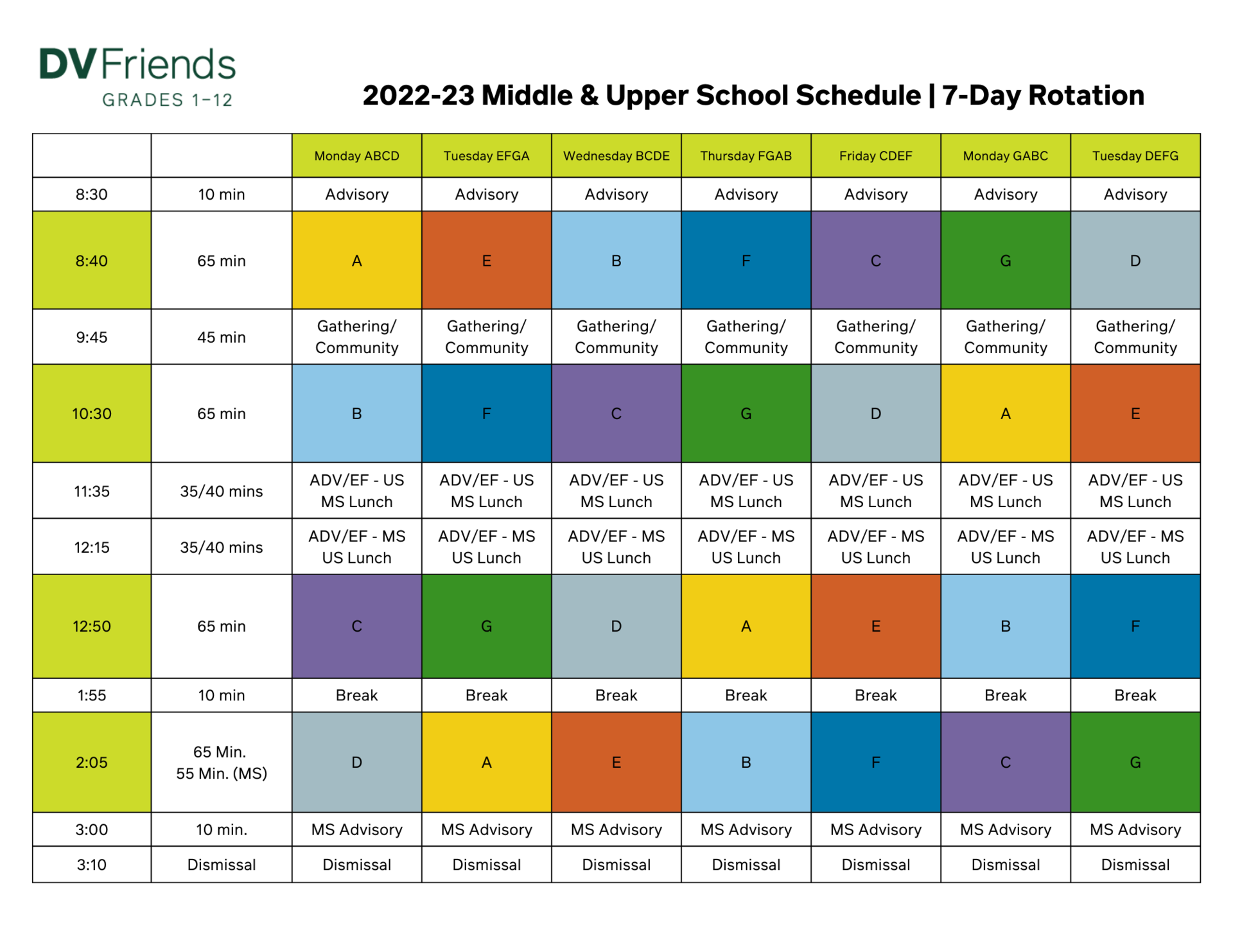 Our Innovative Schedule - Academics - Delaware Valley Friends School Our Innovative Schedule - Academics - Delaware Valley Friends School
