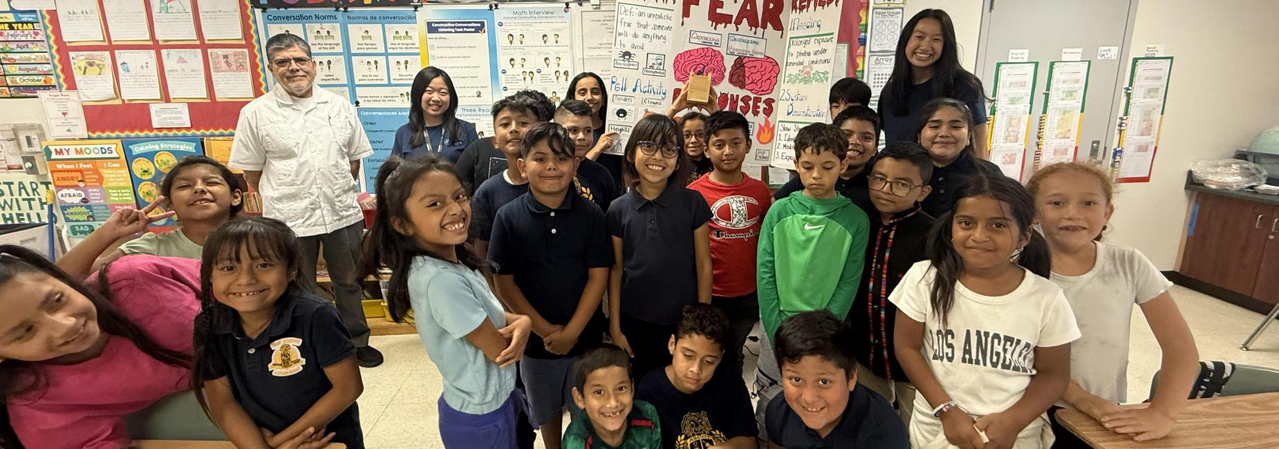 UCLA InterAxon presenting Fear and the Brain to Ascot’s 3rd grade Spanish Dual Language Students. Friday, October 10, 2025.