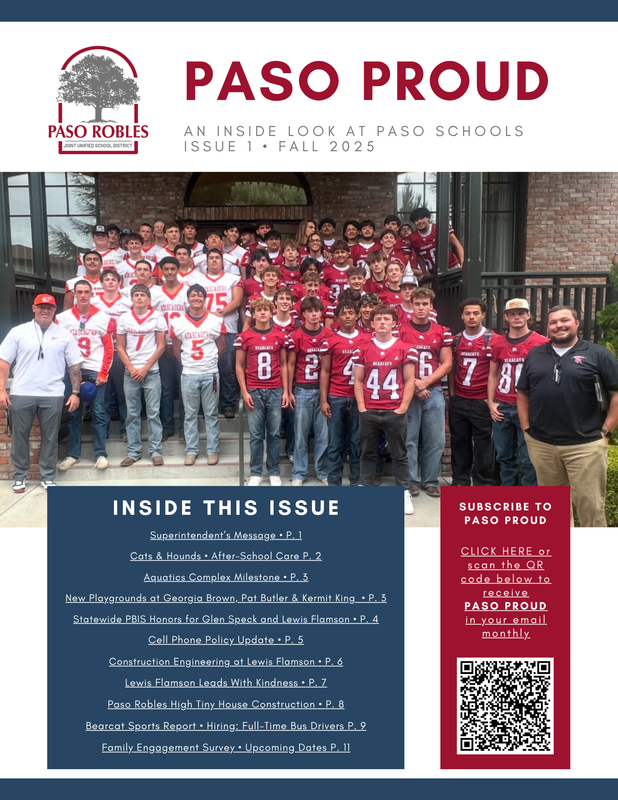 Cover of Paso Proud newsletter