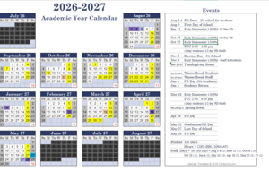 2026-2027 Academic Calendar