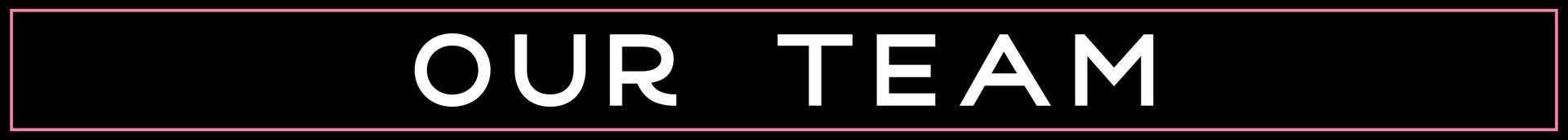 Page divider with Our Team text on black background