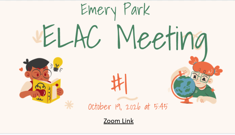 ELAC MEETING Featured Photo