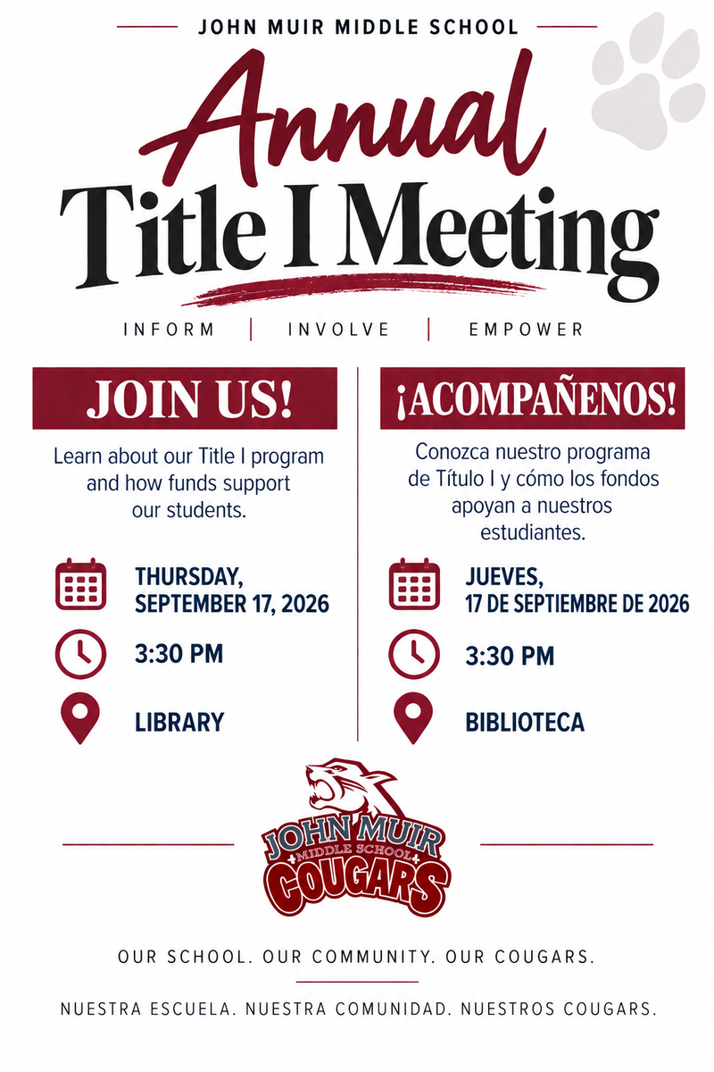 Title I Annual Meeting Flyer
