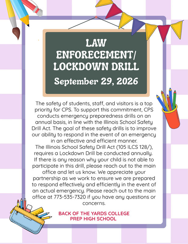 Lockdown Drill Notice Featured Photo
