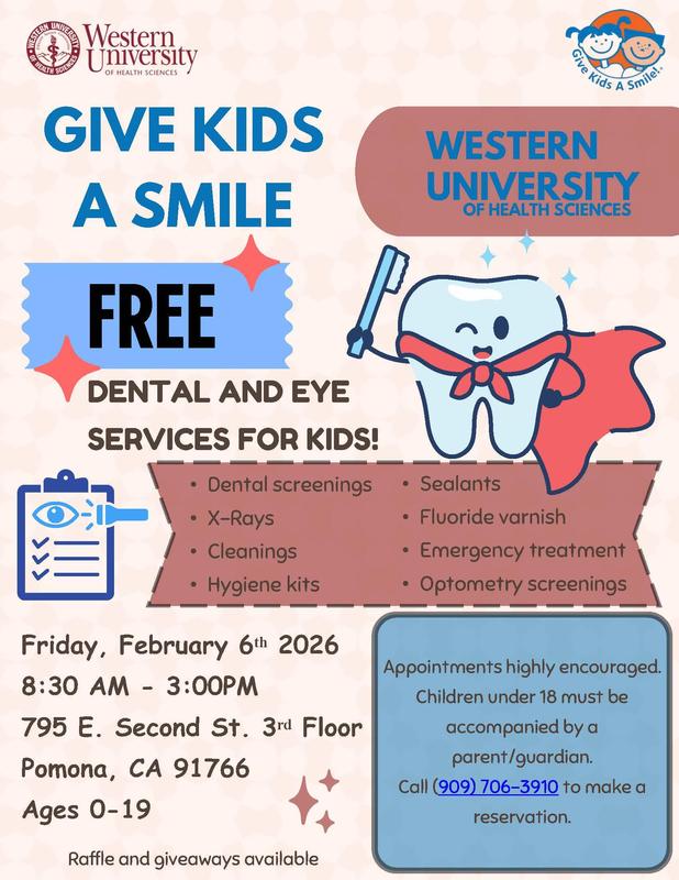 WesternU -Give Kids a Smile flyer for 2.6.26