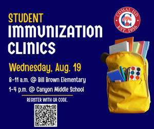 Immunization Clinic Information for Aug. 29